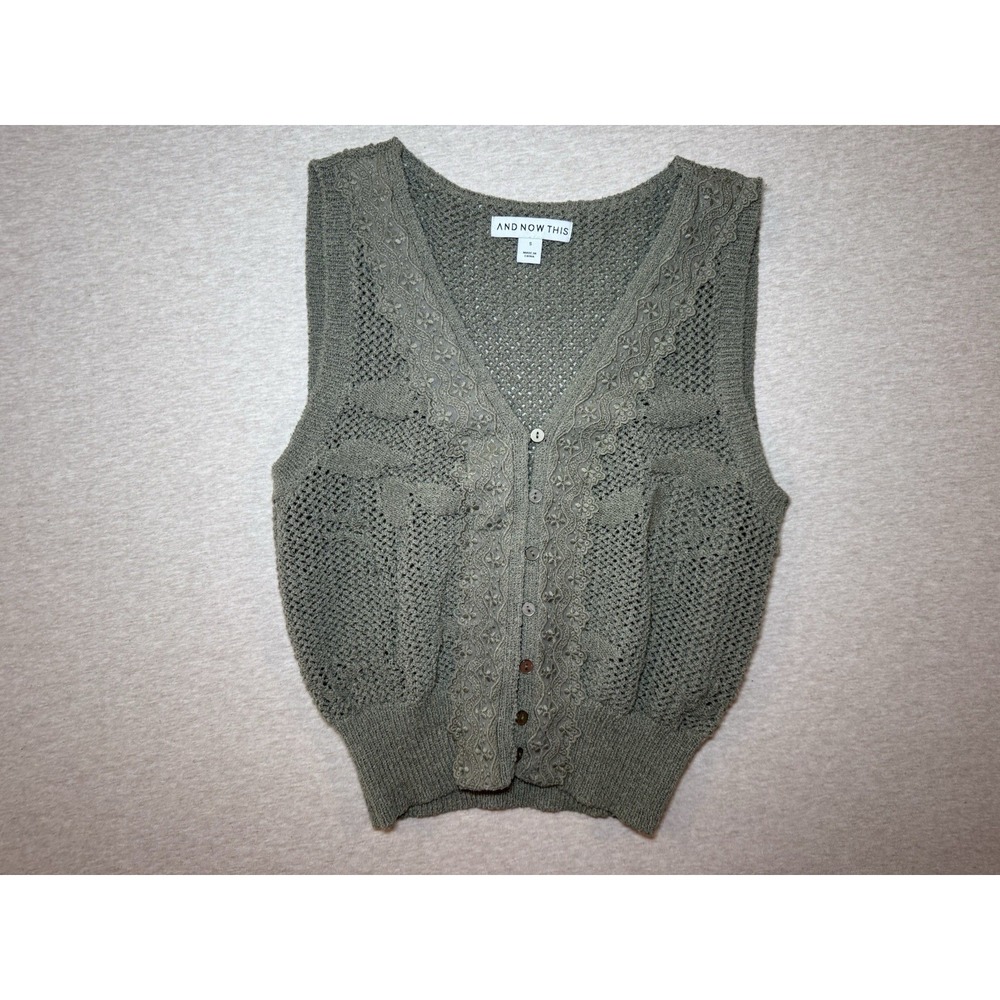 And Now Woman's Sweater Best Olive Green Size Small